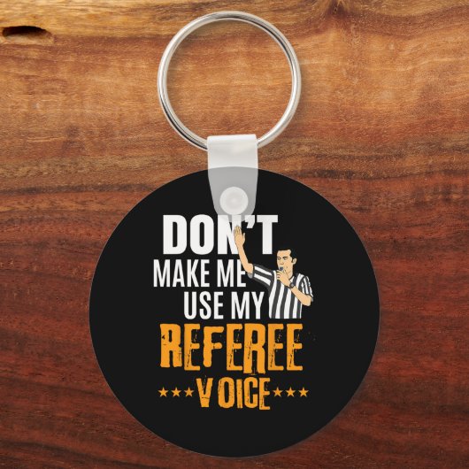 Fun Basketbal Ref Hoops - Basketbal Scheidsrechter Sleutelhanger (Voorkant)