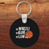 Fun Basketbal Ref Hoops - Basketbal Scheidsrechter Sleutelhanger (Voorkant)