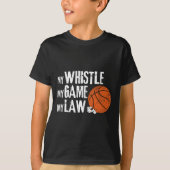 Fun Basketbal Ref Hoops - Basketbal Scheidsrechter T-shirt (Voorkant)