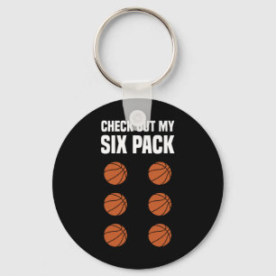 Fun Basketbal Six Pack Basketbalspeler Sleutelhanger