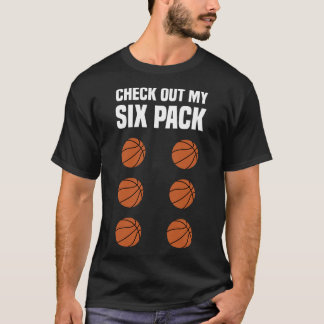 Fun Basketbal Six Pack Basketbalspeler T-shirt