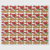 Fun Basketball Kerstmis | DIY-naam Cadeaupapier (Vlak)