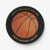 Fun Basketball Mannen Birthday Papieren Bordje (Voorkant)