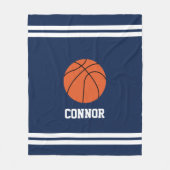 Fun Basketball Thema Gepersonaliseerd Fleece Deken (Voorkant)