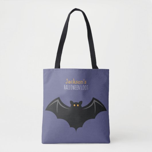 Fun Bat Kinder Halloween Trick or treat Tote Bag (Voorkant)