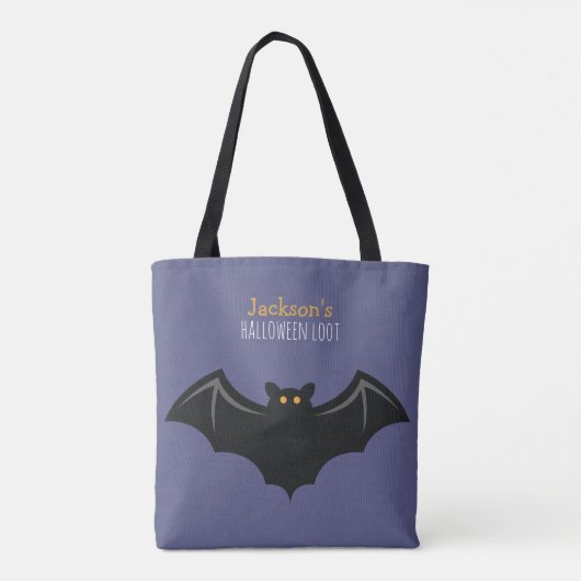 Fun Bat Kinder Halloween Trick or treat Tote Bag (Achterkant)