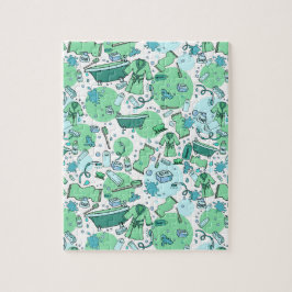 Fun Bathroom Items Cartoon Legpuzzel