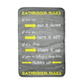 Fun Bathroom Rules Badmat (Voorkant Verticaal)