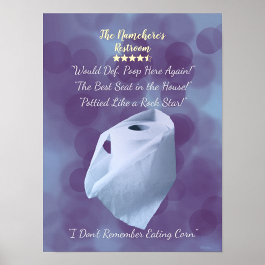 Fun Bathroom-signalen, Wall Art, Restroom Decor Poster (Voorkant)