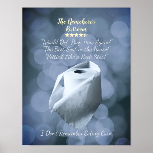 Fun Bathroom Signs, Wall Art Poster (Voorkant)