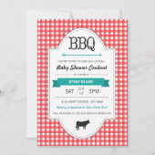 Fun BBQ Baby shower Uitnodigen Kaart (Voorkant)