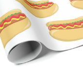 Fun BBQ Hotdog-patroonpapier voor pakjes met hotdo Cadeaupapier (Rol Hoek)