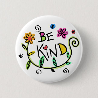 Fun Be Kind Floral Ronde Button 5,7 Cm