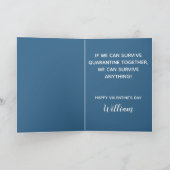 Fun be my quarantaine 2021 Valentijn, aangepast 3  Feestdagen Kaart (Binnen)