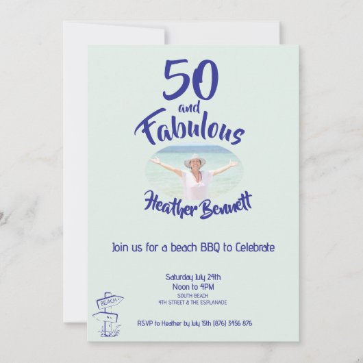 Fun Beach BBQ 50 and Fabulous Birthday Party (Voorkant)