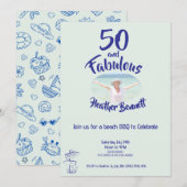 Fun Beach BBQ 50 and Fabulous Birthday Party (Voorkant / Achterkant)