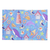 Fun Beach Blue Kussensloop (Achterkant)