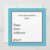 Fun beach crab party kaart (Achterkant)