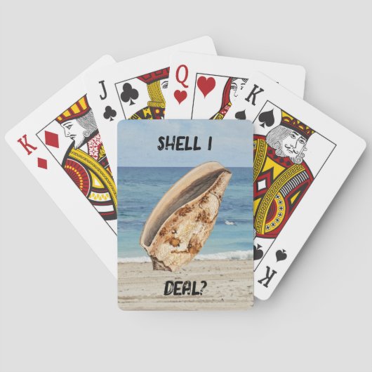 Fun Beach en Shell Poker of Game Night Kaarten (Achterkant)