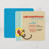 Fun Beach Holiday Bachelorette Party nodigt uit Kaart (Voorkant / Achterkant)