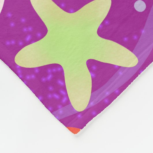 Fun Beach Magenta Fleece Deken (Hoek)