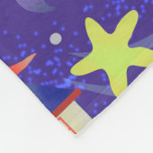 Fun Beach Navy Fleece Deken (Hoek)