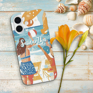 Fun Beach Party Illustratie iPhone 16 Hoesje