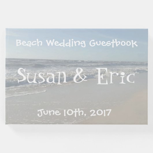 Fun Beach Print Wedding Guestbook Gastenboek (Voorkant)