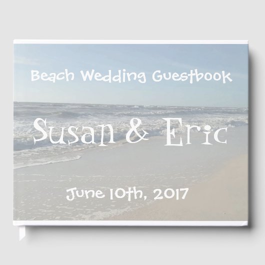 Fun Beach Print Wedding Guestbook Gastenboek (Voorkant)