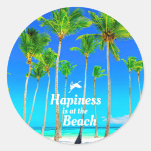 Fun Beach Quote Ronde Sticker