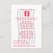 Fun Beach Teenslippers Roze bruiloft Interary Informatiekaartje (Achterkant)