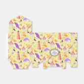 Fun Beach Yellow Favor Box Bedankdoosjes (Uitgevouwen)