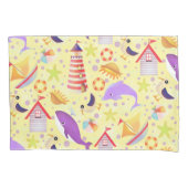 Fun Beach Yellow Kussensloop (Voorkant)