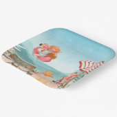 Fun Beach Zomer met vrienden Papieren Bordje (Gebogen)