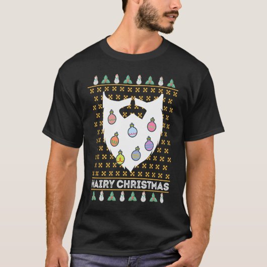 Fun bearded festive  men with the big beards t-shirt (Voorkant)