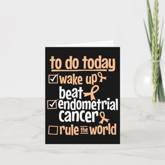 Fun Beat Endometrial Cancer Rule De Wereld - Overl Kaart (Voorkant)