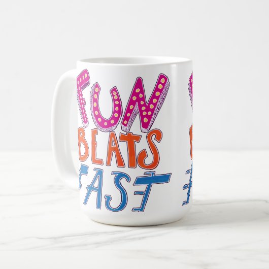 Fun Beats Fast Koffiemok (Voorkant links)