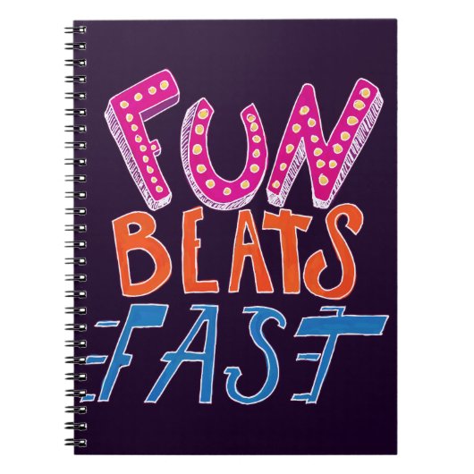 Fun Beats Fast Notitieboek (Voorkant)