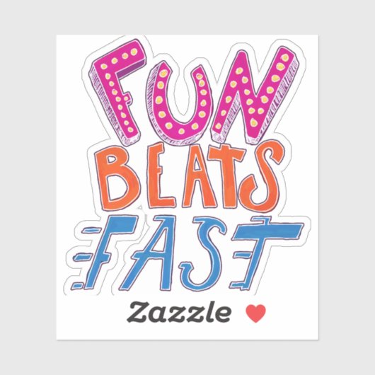 Fun Beats Fast Sticker (Vel)