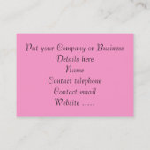 Fun Beauty Salon Health Spa Visitekaartje (Achterkant)