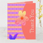 Fun Bedankt Kaart (Gele Bloem)