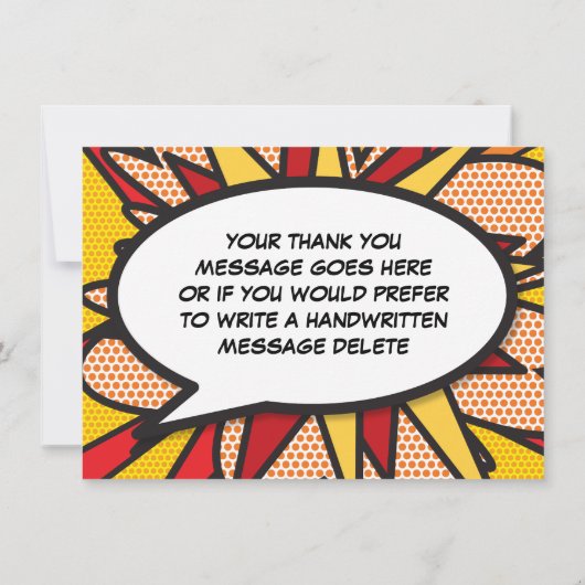 Fun BEDANKT Typografie Modern (Achterkant)