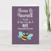 Fun Bee Lover Cards Insect Bees Garden Sunflower Kaart (Voorkant)