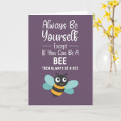 Fun Bee Lover Cards Insect Bees Garden Sunflower Kaart (Gele Bloem)