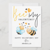 Fun Bee, mijn Valentijn? Valentijnsdag Holiday Kaa Feestdagenkaart (Voorkant)