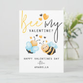 Fun Bee, mijn Valentijn? Valentijnsdag Holiday Kaa Feestdagenkaart (Staand voorkant)
