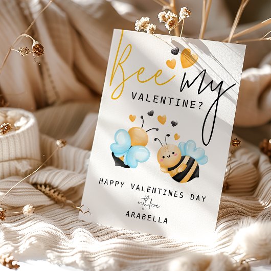 Fun Bee, mijn Valentijn? Valentijnsdag Holiday Kaa Feestdagenkaart