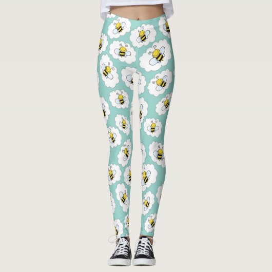 Fun Bee Pattern Leggings (Voorkant)