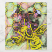 Fun beehive art briefkaart klassieke ronde sticker (Enkel label)