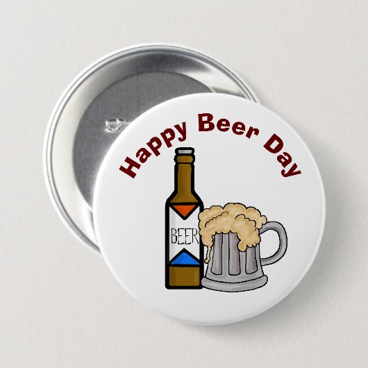 Fun Beer Day Button (Voorkant /achterkant)